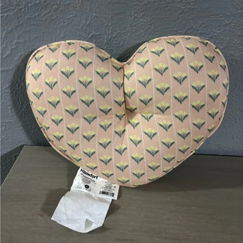 Pillowfort Heart Pillow with Floral Design